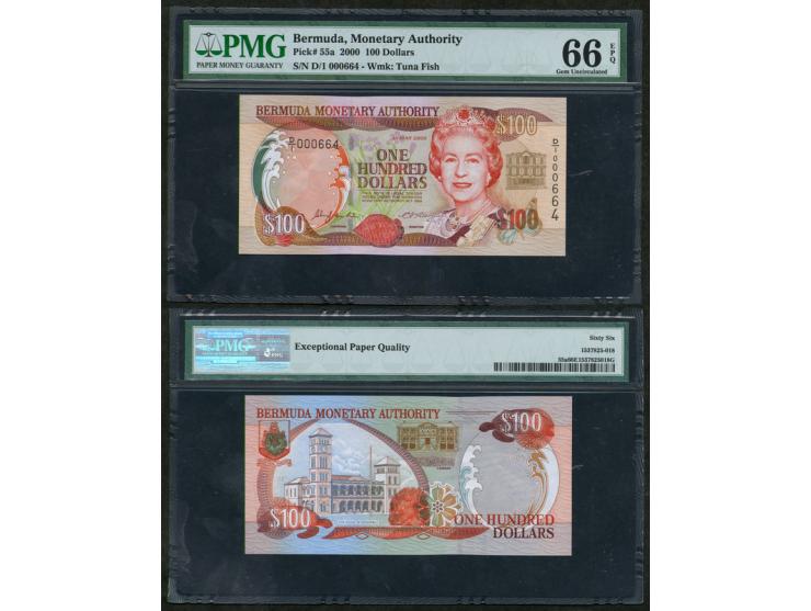 Bermuda P-55a - $100 - PMG 66