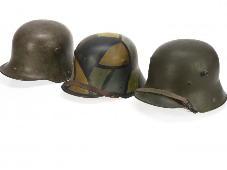 German M16 Helmet Lot: Three Restorations