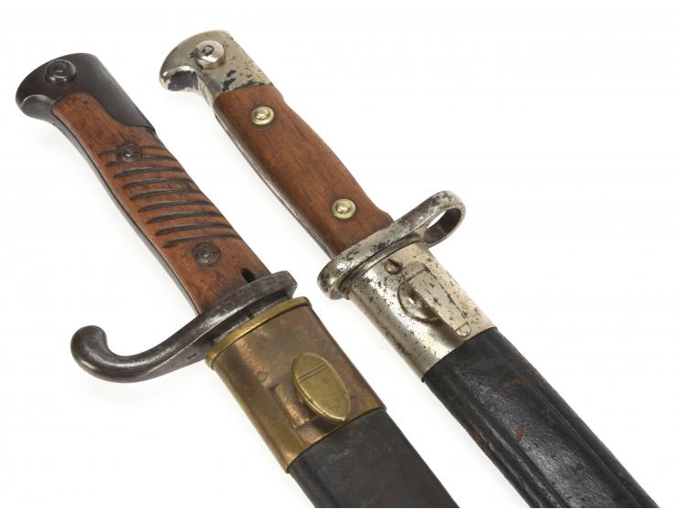 Imperial German Bayonet Lot: World War Ersatz Conversion of Prussian M1860 & Bavarian Dress 71/84
