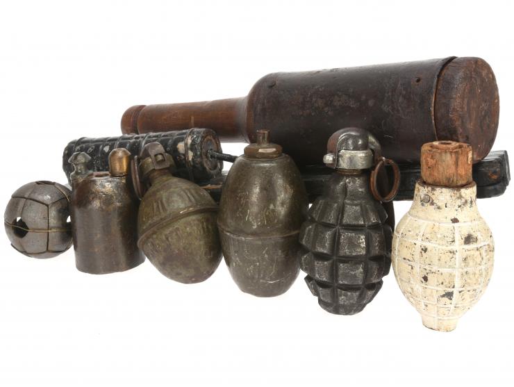 French WWI Grenade Lot: Eight Grenades