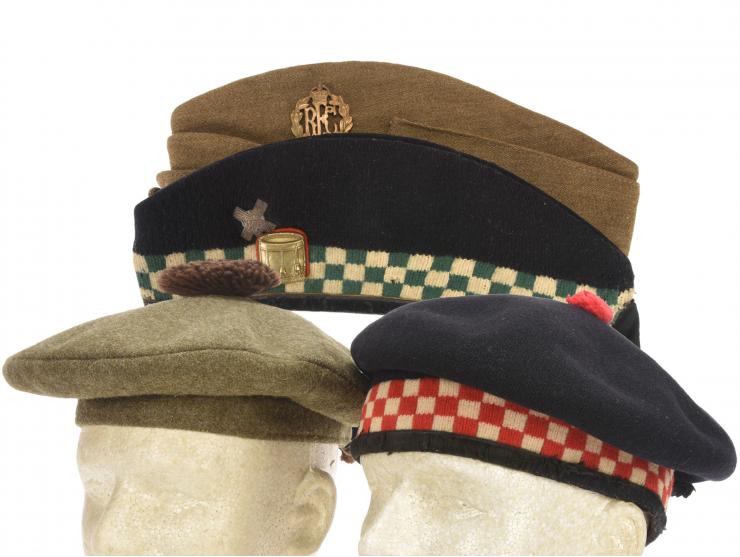 British / Commonwealth WWI Headgear Lot: Four Caps