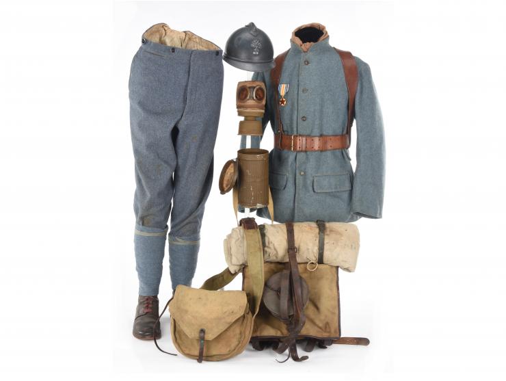 French WWI Uniform & Equipment: A Nearly Complete Mannequin-Ready Infantry Poilu Display