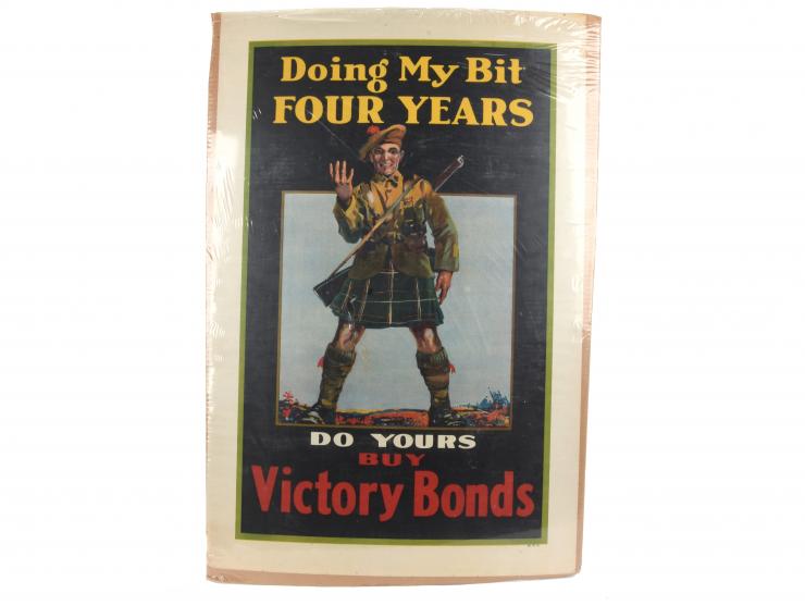 Canadian WWI Victory Bond Poster: Doing My Bit