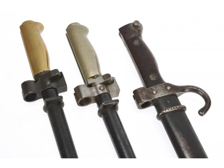 French WWI Bayonets Lot of Three: Two Lebel and One Berthier