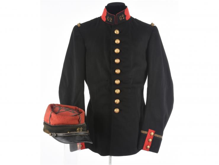 French Pre-War Infantry Officer's Tunic & Kepi: 62nd Infantry Regiment